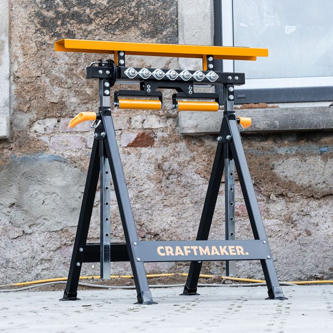 CRAFTMAKER Multihorse 4in1 Workbench is a multipurpose height adjustable sawhorse and a roller support.💪🛠 You will...